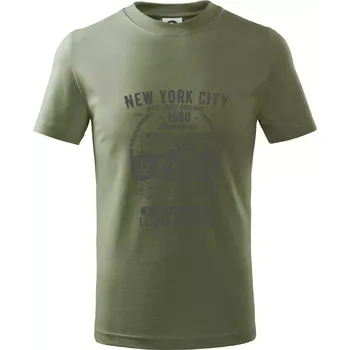 Chlapecké oblečení New York City Speedway - Tričko dětské bavlněné - 146 cm/10 let ( Khaki )