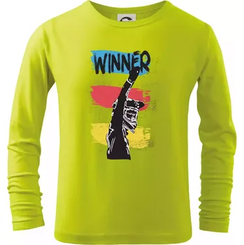Chlapecké oblečení Winner závodník - Triko dětské Long Sleeve - 158 cm/12 let ( Limetková )