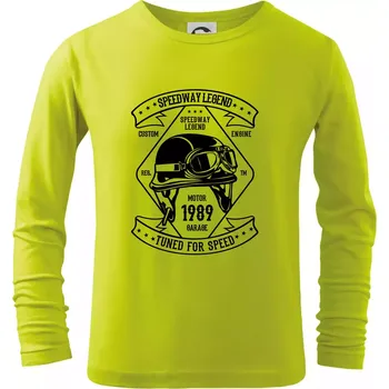 Chlapecké oblečení Speedway Legend Helmet - Triko dětské Long Sleeve - 146 cm/10 let ( Limetková )