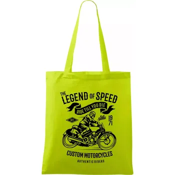 The Legend of Speed - Taška bavlněná - 42 x 38 cm ( Limetková )