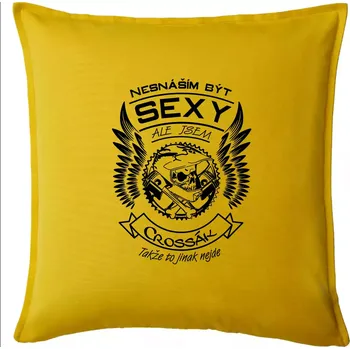 Polštář Nesnáším být sexy - crossák - Polštář 50x50 - 50x50 - Pouze potah ( Žlutá )
