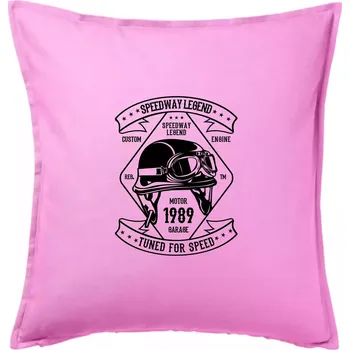 Polštář Speedway Legend Helmet - Polštář 50x50 - 50x50 - Pouze potah ( Růžová )