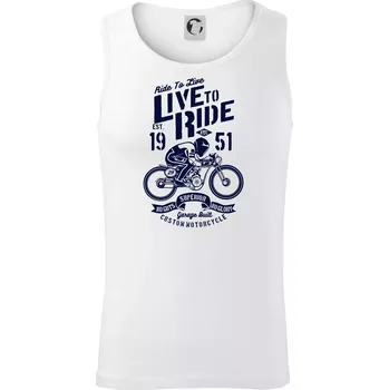 Live To Ride - Tílko pánské Core - L ( Bílá )