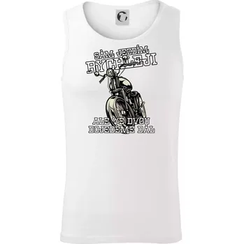 Sám jezdím rychleji, ale ve dvou dojedeme dál - Tílko pánské Core - L ( Bílá )