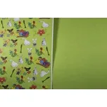 Vzorovaný karton 61 - Vk 15. II. MIX zelená obrázky A3 10ks 9261-9930