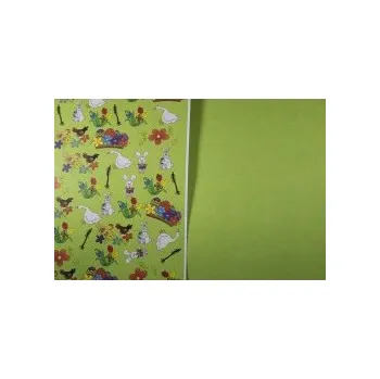 Barevný papír Vzorovaný karton 61 - Vk 15. II. MIX zelená obrázky A3 10ks 9261-9930