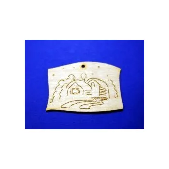 Dřevěná hračka Dřevěné dekorace 100ks -vzor domek č.130 88960