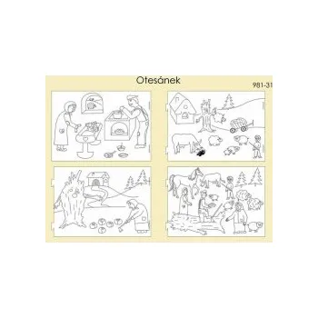 Loutkové divadlo Kartonové kulisy 400x70 cm - OTESÁNEK 981-37