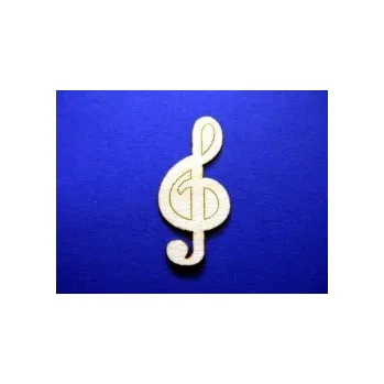 Dřevěná hračka Dřevěné dekorace 100ks -vzor housl. klíč č.114 88914