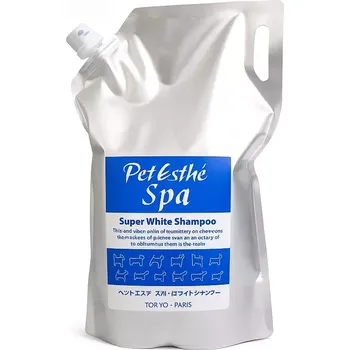 Kosmetika pro psa PetEsthé SUPER WHITE SHAMPOO - šampon SPA pro bílou a světlou srst 3 L