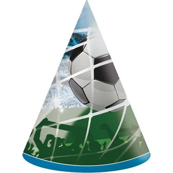 Party dekorace Party čepičky pro fotbalové fanoušky, 6 ks