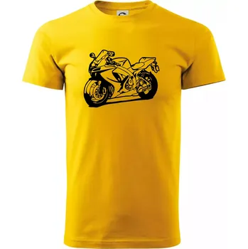 Sportovní motorka - Triko extra velké (5-8XL) - 7XL ( Žlutá )