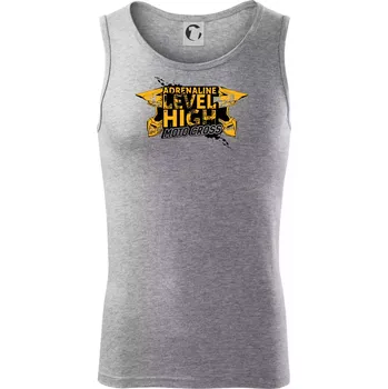 Motocross adrenaline level high - Tílko pánské Core - S ( Tmavě šedý melír )