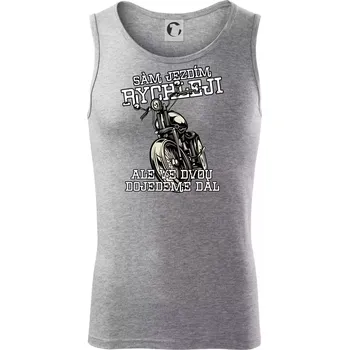 Sám jezdím rychleji, ale ve dvou dojedeme dál - Tílko pánské Core - 2XL ( Tmavě šedý melír )