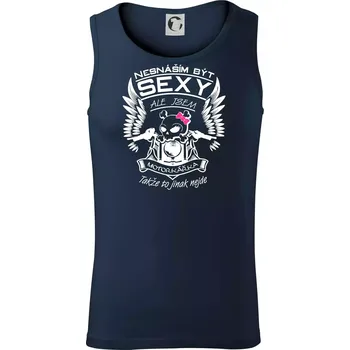 Nesnáším být sexy - motorkářka - Tílko pánské Core - L ( Námořní modrá (velmi tmavá - téměř černá) )