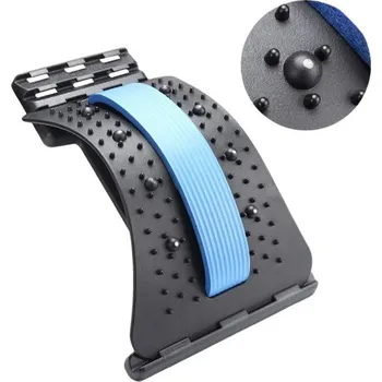 Masážní a protahovací podložka na záda Bederní opora pro úlevu od bolesti páteře Korekce držení těla a relaxace zad modrá