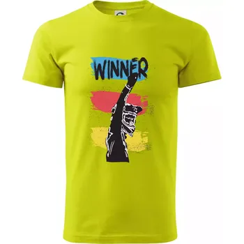Winner závodník - Klasické pánské triko vyšší gramáže - S ( Limetková )