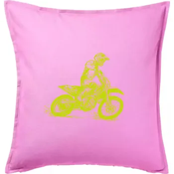 Polštář Crosska zelená - Polštář 50x50 - 50x50 - Pouze potah ( Růžová )