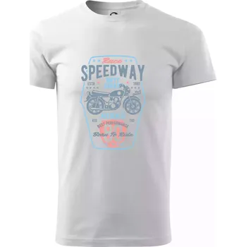 Speedway Motorcycle - Triko extra velké (5-8XL) - 6XL ( Bílá )