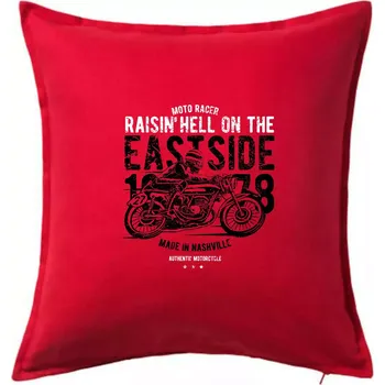 Polštář Raisin Hell Moto Racer - Polštář 50x50 - 50x50 - Pouze potah ( Červená )