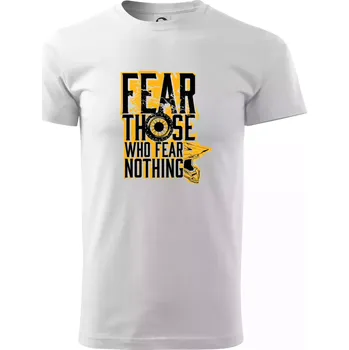 Pánské tričko Motocross fear those who fear nothing - Triko extra velké (5-8XL) - 7XL ( Bílá )