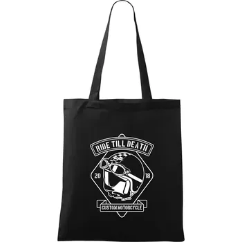 Ride Till Death - Taška bavlněná - 42 x 38 cm ( Černá )