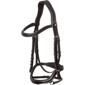 Uzdečka EQUESTRO Contrast s anatomickým nánosníkem hnědá COB