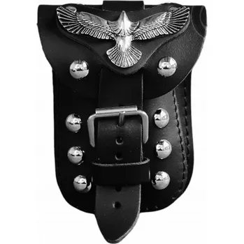 Zavazadlo na motocykl Kožená brašna/kapsa na opasek, nádrž nebo brašny s cvočky