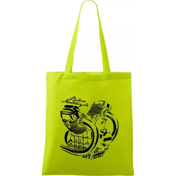 Biker Motorcycle motor - Taška bavlněná - 42 x 38 cm ( Limetková )