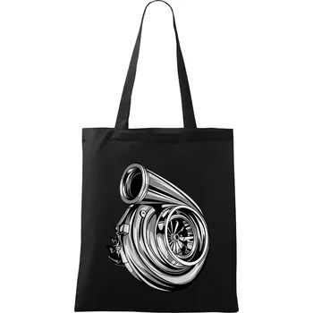 Nákupní taška Car turbo - Taška bavlněná - 42 x 38 cm ( Černá )