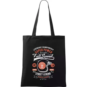 Full Speed Super Power - Taška bavlněná - 42 x 38 cm ( Černá )