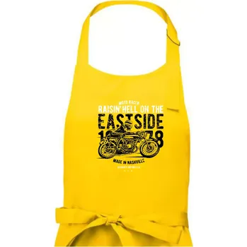 Kuchyňská zástěra Raisin Hell Moto Racer - Pánská zástěra na vaření - Univerzální velikost ( Žlutá )