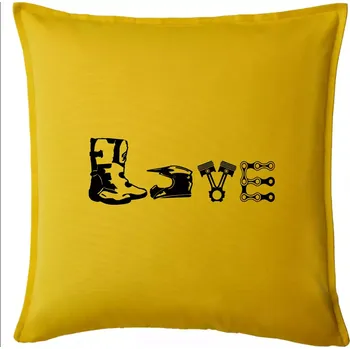 Polštář Enduro Love - Polštář 50x50 - 50x50 - Pouze potah ( Žlutá )
