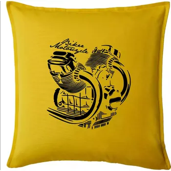 Polštář Biker Motorcycle motor - Polštář 50x50 - 50x50 - Pouze potah ( Žlutá )
