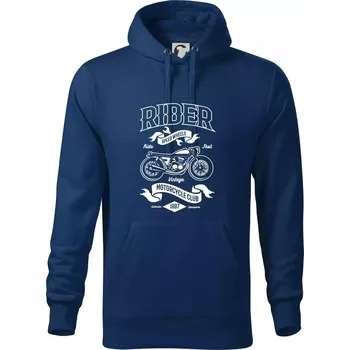 Pánská mikina Rider speed wheels - Mikina pánská Cape s kapucí - 5XL ( Půlnoční modrá )