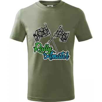 Rally amatér - Tričko dětské bavlněné - 122 cm/6 let ( Khaki )