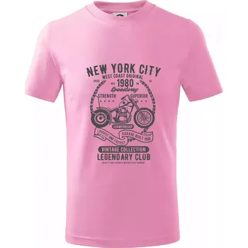 Chlapecké tričko New York City Speedway - Tričko dětské bavlněné - 134 cm/8 let ( Růžová )