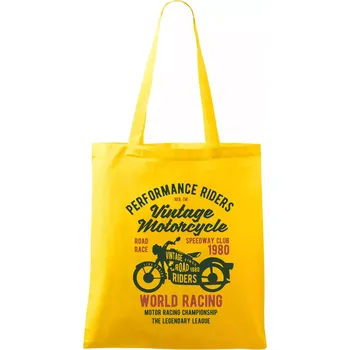 Vintage Motorcycle - Taška bavlněná - 42 x 38 cm ( Žlutá )