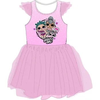 Dívčí šaty Eplusm Dívčí šaty L.O.L. tylové růžové Barva: Růžová, Velikost: 104/110