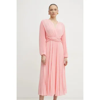 Dámské šaty Šaty Twinset růžová barva, maxi, 251TP2330 39X, vel. 38