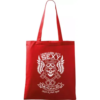 Nesnáším být sexy - motorkář - Taška bavlněná - 42 x 38 cm ( Červená )