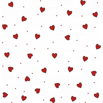 Papírový ubrousek Papírové Ubrousky Bílo-červené srdíčka Srdíčka 20 ks