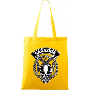 Lebka garážník - Taška bavlněná - 42 x 38 cm ( Žlutá )