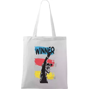 Winner závodník - Taška bavlněná - 42 x 38 cm ( Bílá )