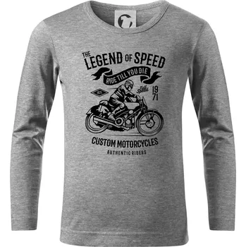 Chlapecké tričko The Legend of Speed - Triko dětské Long Sleeve - 122 cm/6 let ( Tmavě šedý melír )