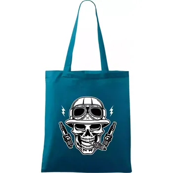 Lebka zapalovací svíčky - Taška bavlněná - 42 x 38 cm ( Petrolejová )