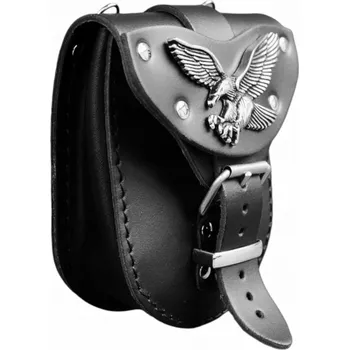 Kožená brašna/kapsa na motorku Černá s orlem, bez cvočků