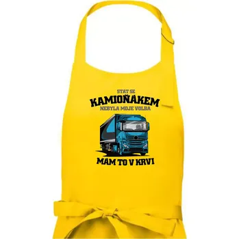 Kuchyňská zástěra Stát se kamioňákem nebyla moje volba - Pánská zástěra na vaření - Univerzální velikost ( Žlutá )