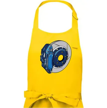 Kuchyňská zástěra Auto kotoučová brzda - Dámská zástěra na vaření - Univerzální velikost ( Žlutá )