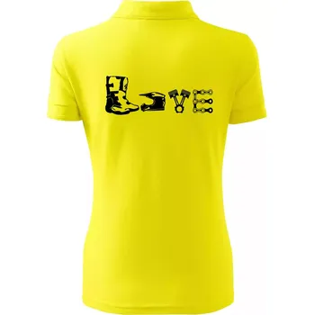 Enduro Love - Polokošile dámská Pique Polo - XS ( Citrónová )
